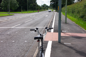 A518 Beaconside cycle lane