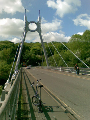 A more modern bridge crossing the Severn
