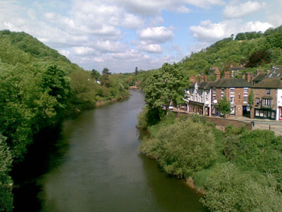 View of the river Severn from the Iron Bridge