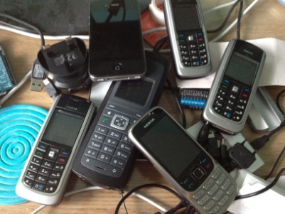 Excessive quantitity of phones.