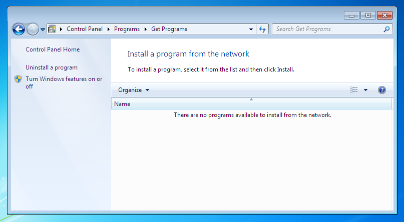 Windows 7 Add Programs